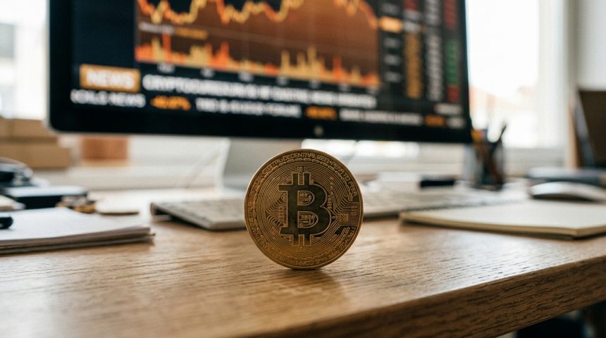 Bitcoin sikkesi ve kripto para grafiği
