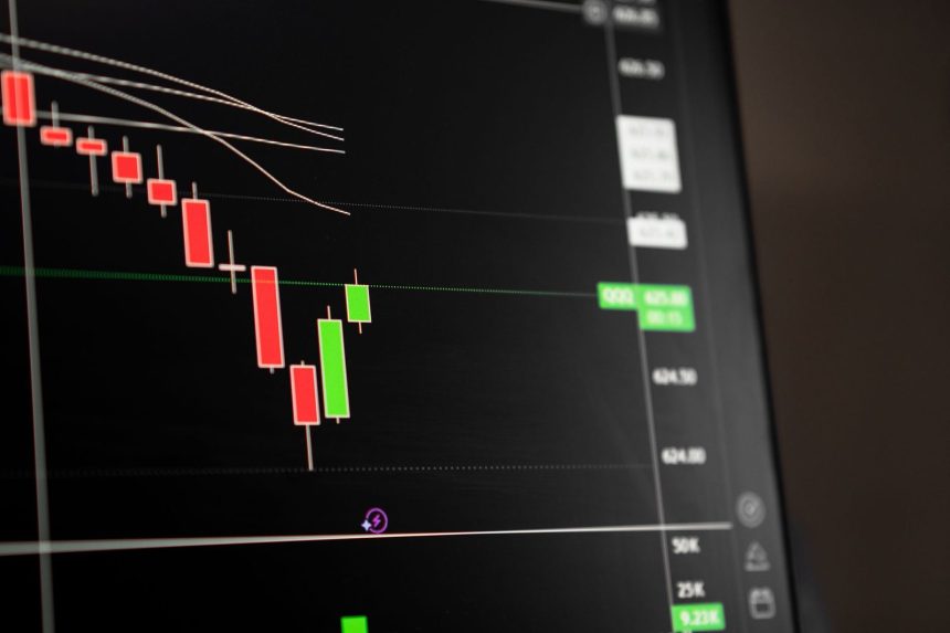 Hisse senedi grafiklerinin yer aldığı borsa ekranı