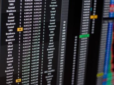 Hisse senedi grafiklerinin yer aldığı borsa ekranı